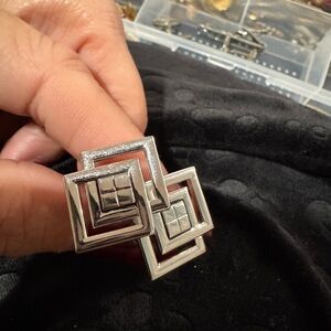 Silver Geometric Earrings